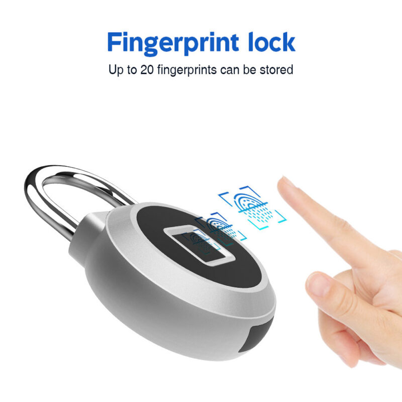 Fingerprint Lock Smart Keyless Lock IP65 Waterproof Anti-Theft Security Padlock Door Luggage Case PadLockS - Image 2