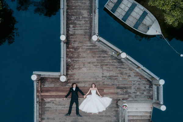 Amazing Aerial Shot in Wedding Cermony